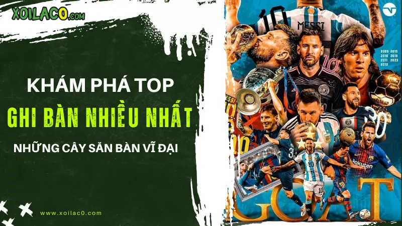 Top 5 cầu thủ ghi bàn nổi tiếng nhất mọi thời đại, bao gồm Messi, Ronaldo, Pelé và các huyền thoại bóng đá khác